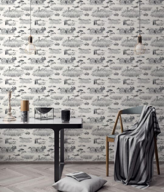 gray farmhouse unpasted wallpaper