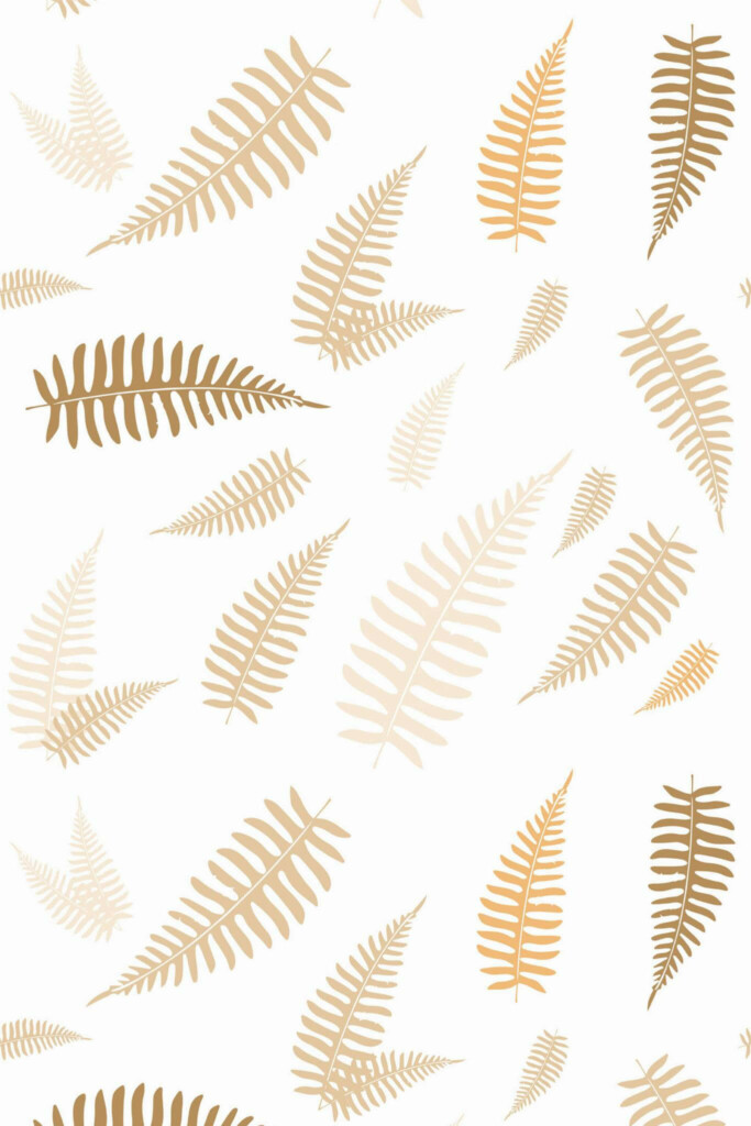Pattern repeat of Fern leaf removable wallpaper design