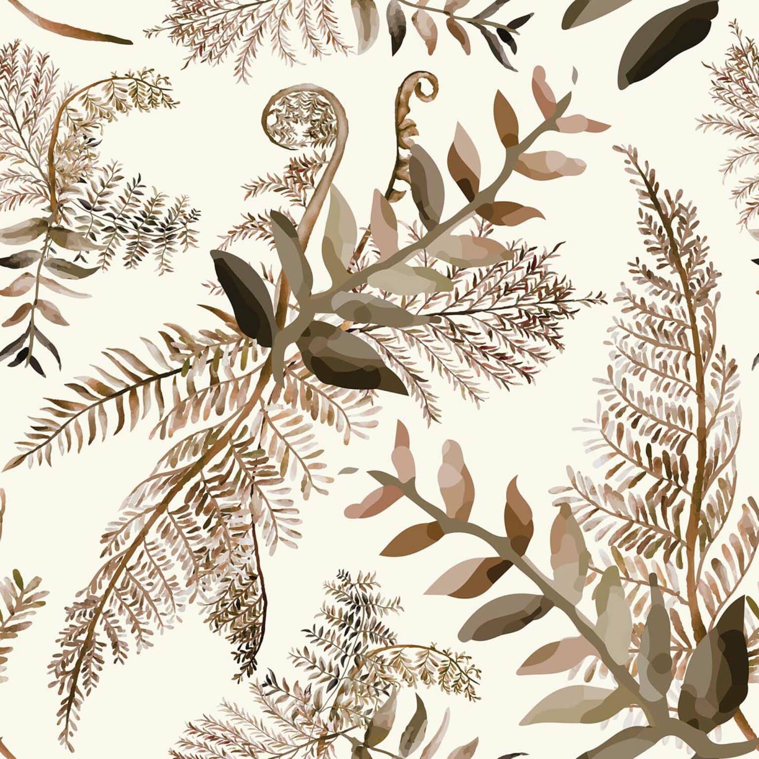 Modern fern wallpaper - Peel and Stick or Non-Pasted