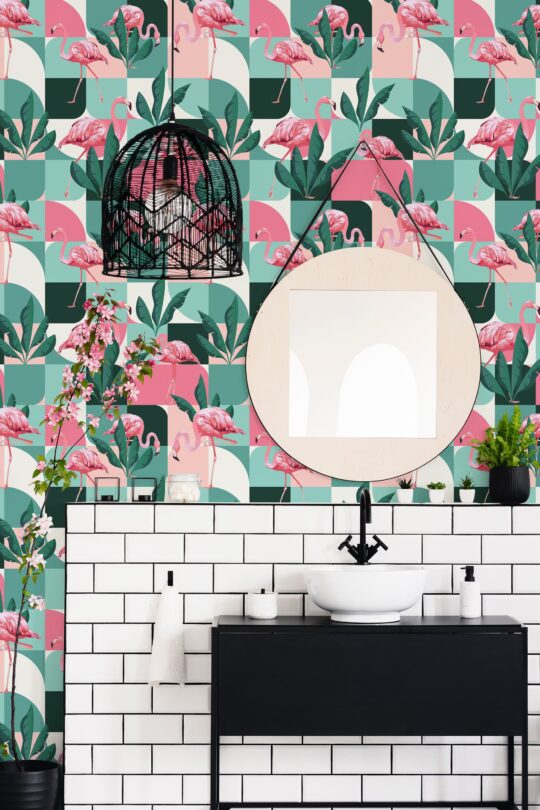 midcentury removable wallpaper