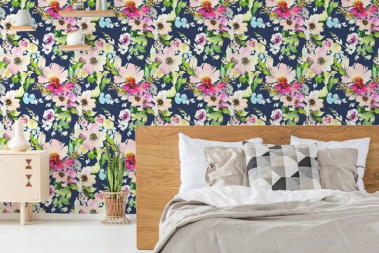 Aesthetic floral self adhesive wallpaper