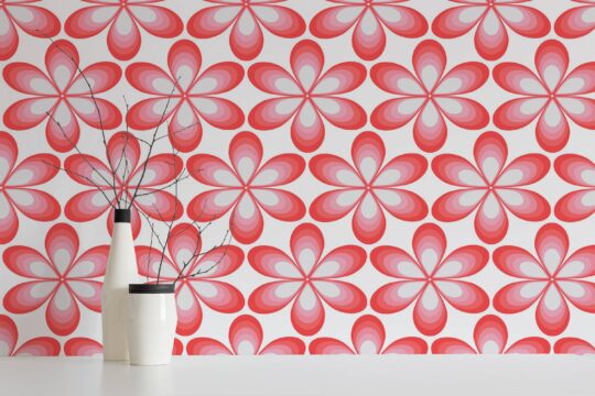 red and pink accent wall peel and stick removable wallpaper