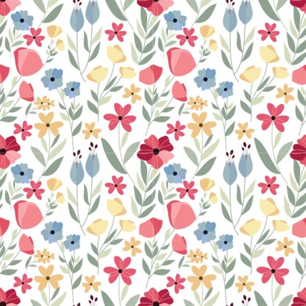 Wildflowers removable wallpaper