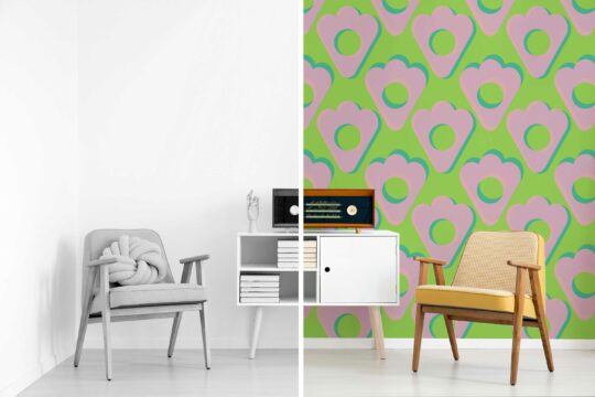 green stick and peel wallpaper