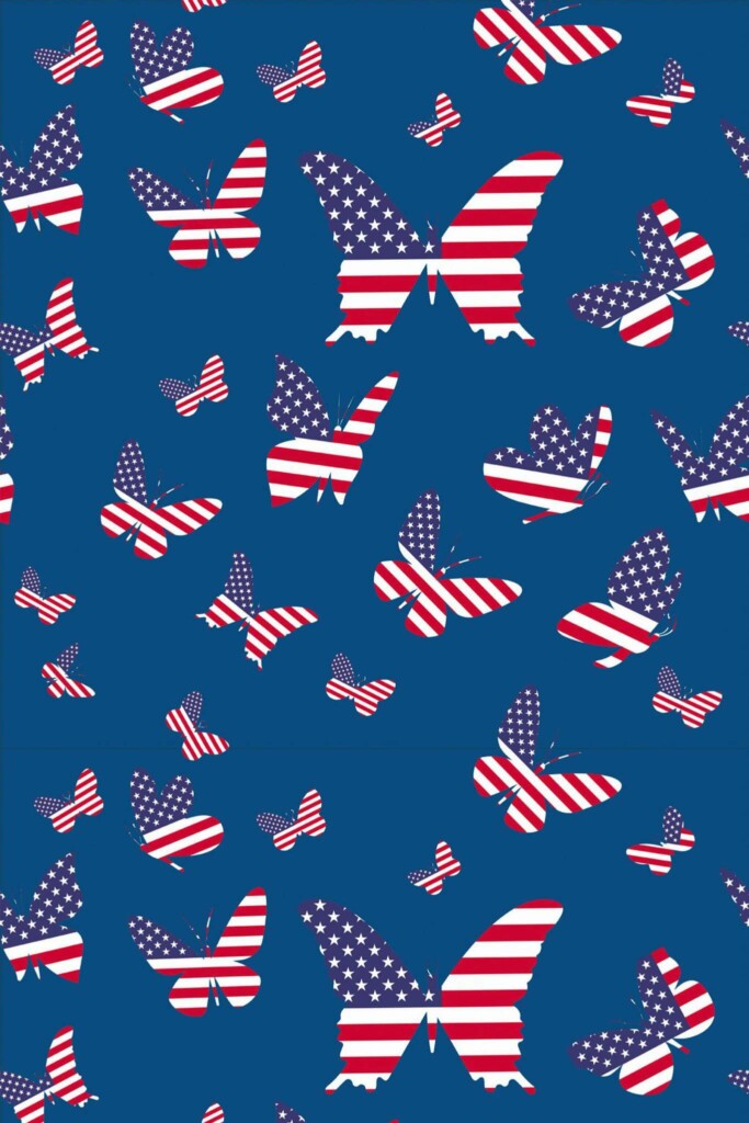 Pattern repeat of Freedom Flight removable wallpaper design