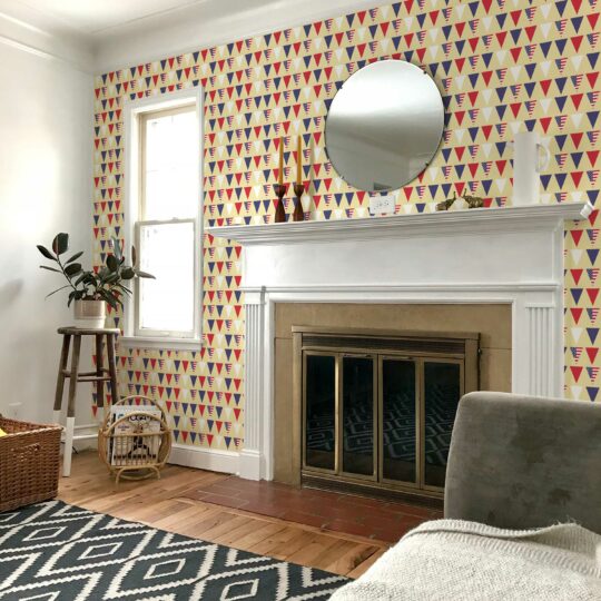 Freedom's Colorful Cascade removable wallpaper by Fancy Walls