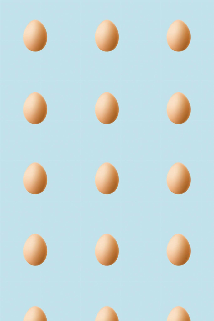 Pattern repeat of Fresh eggs removable wallpaper design