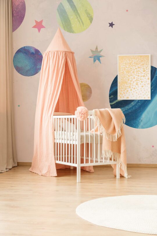 Removable Wall Mural of Vibrant Planets by Fancy Walls