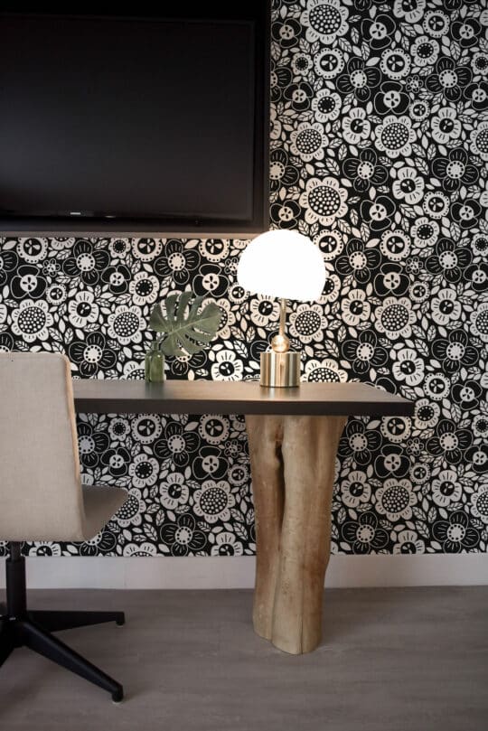 Contemporary floral self adhesive wallpaper