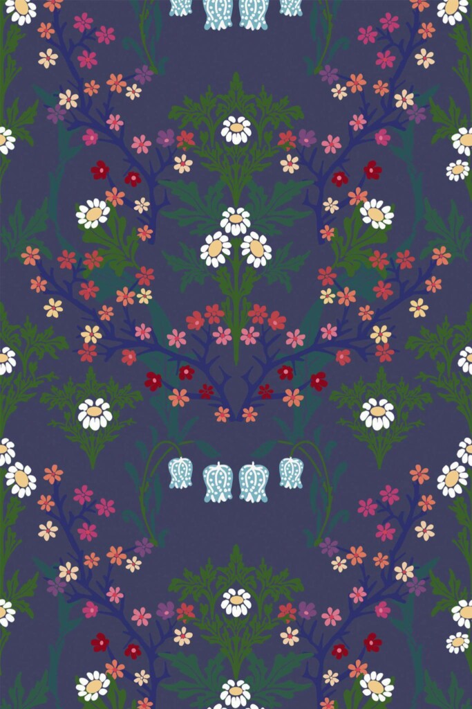 Pattern repeat of Fun scandinavian removable wallpaper design