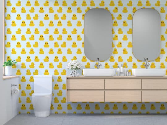 bird yellow traditional wallpaper