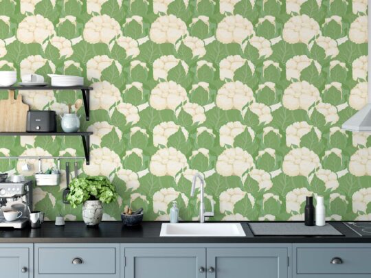 Verdant Cauliflower Mosaic, self-adhesive wallpaper by Fancy Walls