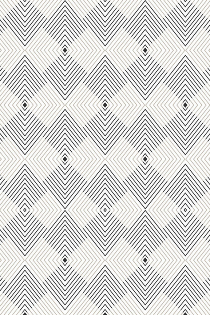 Pattern repeat of Geometric abstract removable wallpaper design