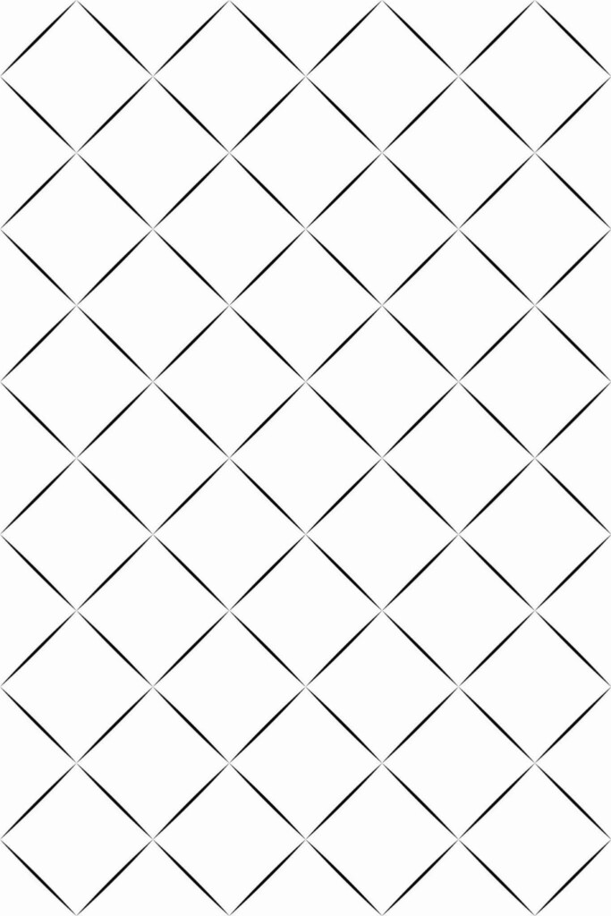 Pattern repeat of Geometric diamond pattern removable wallpaper design