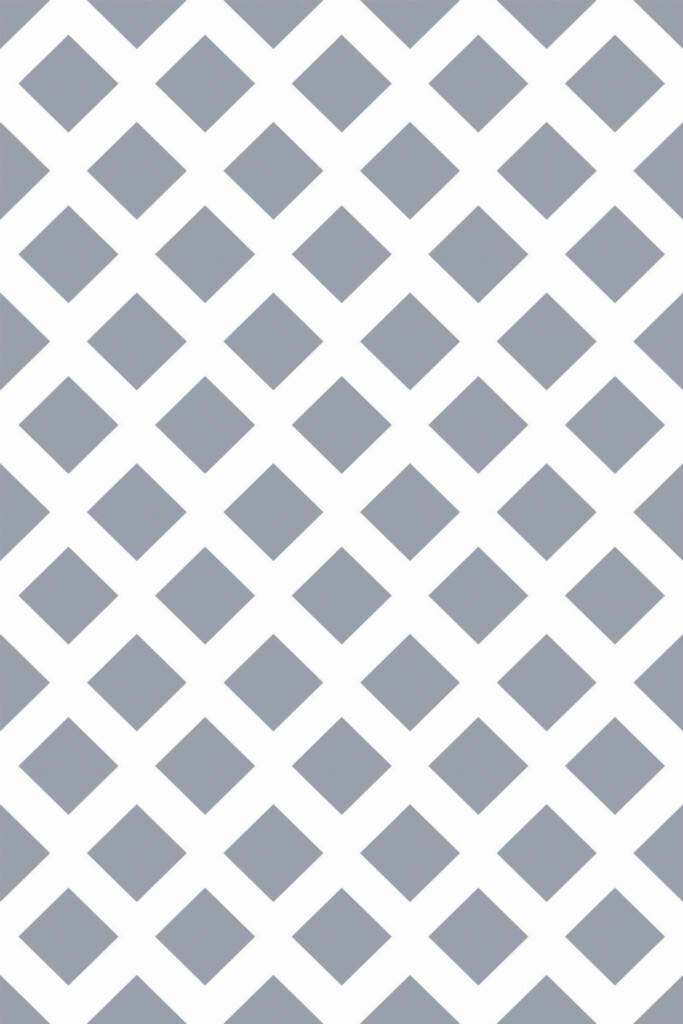 Pattern repeat of Geometric diamond shape removable wallpaper design