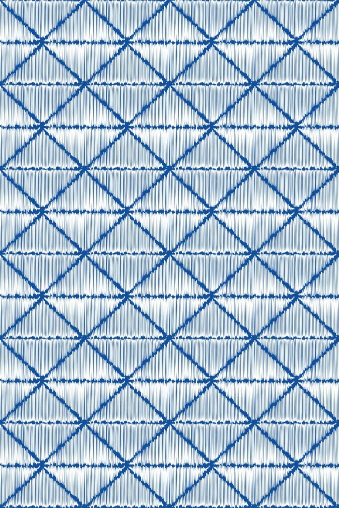 Pattern repeat of Geometric ikat removable wallpaper design