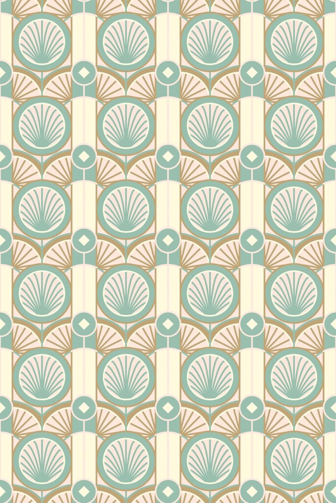 Art deco beige wallpaper for walls by Fancy Walls