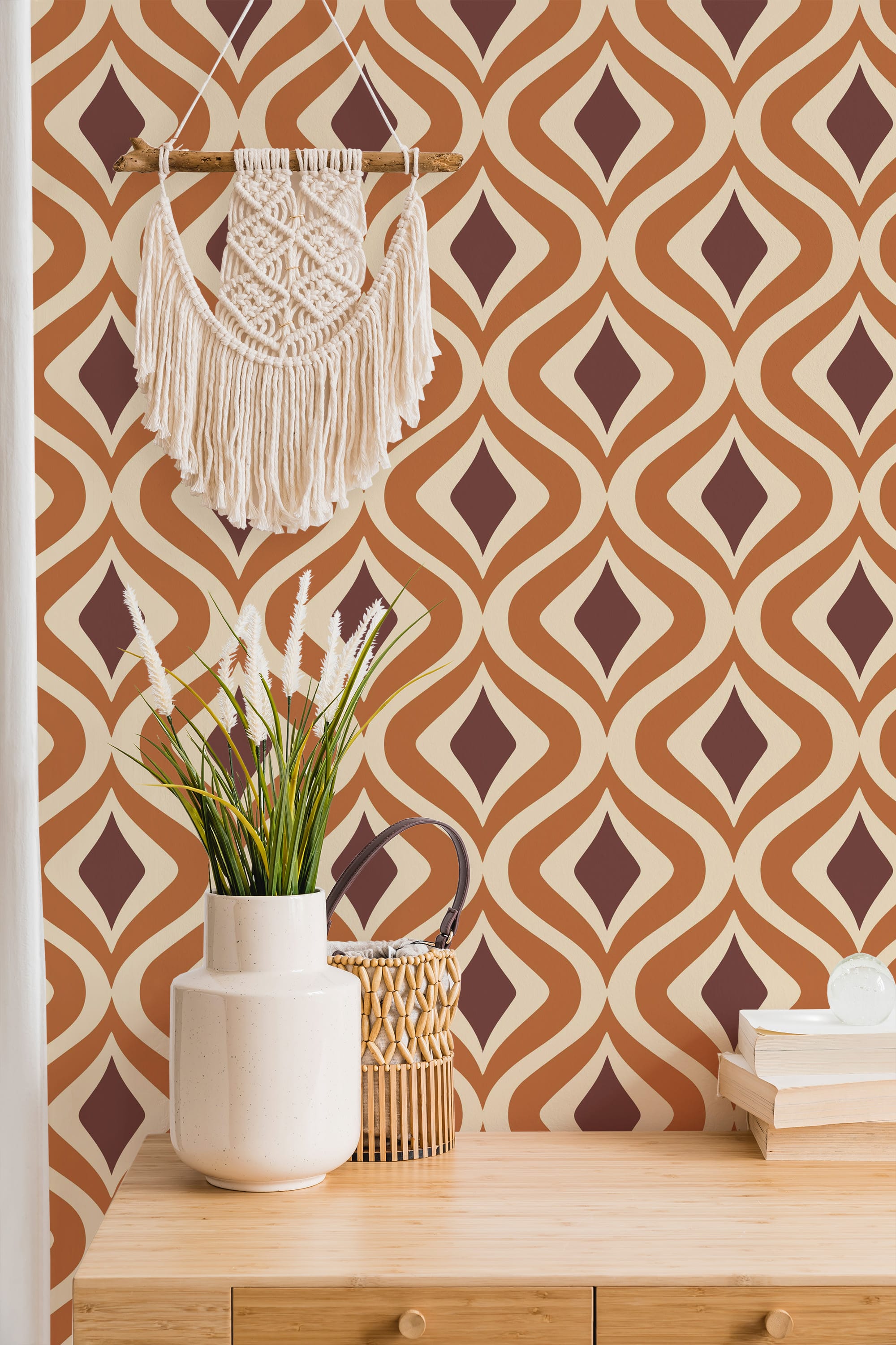 Retro wallpaper - Peel and Stick or Traditional