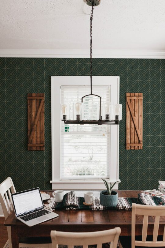 green emerald green unpasted wallpaper