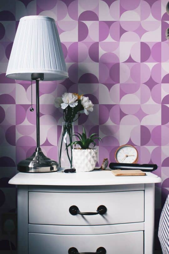 purple midcentury unpasted wallpaper