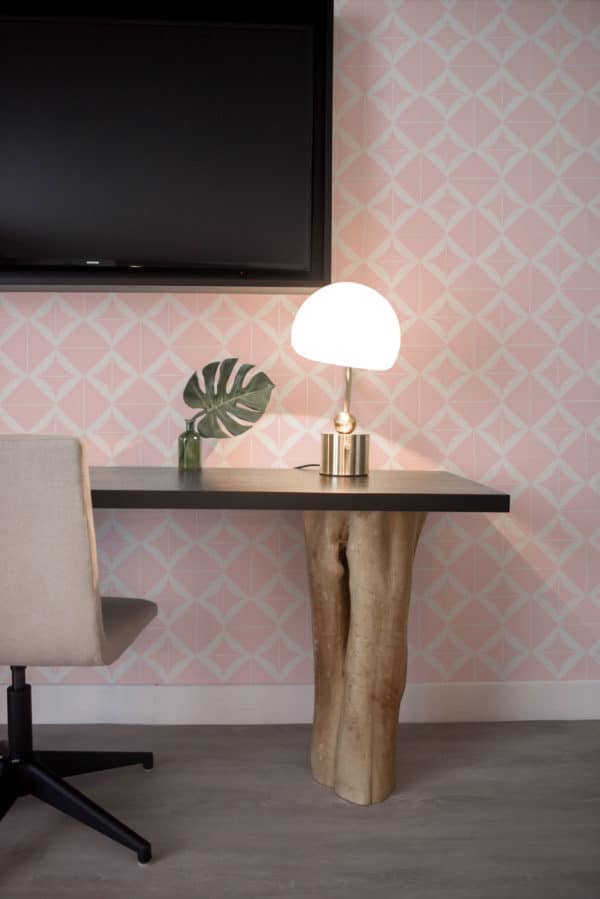 pink geometric square removable wallpaper