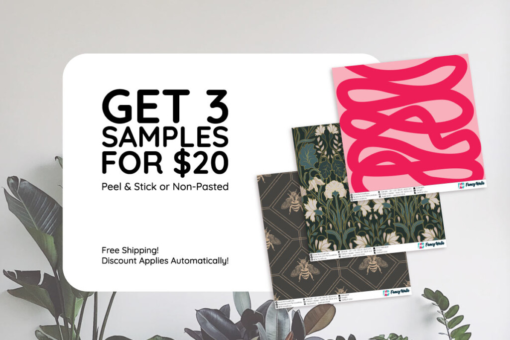 get sample bundle for 20 dollars peel and stick wallpaper fancywalls