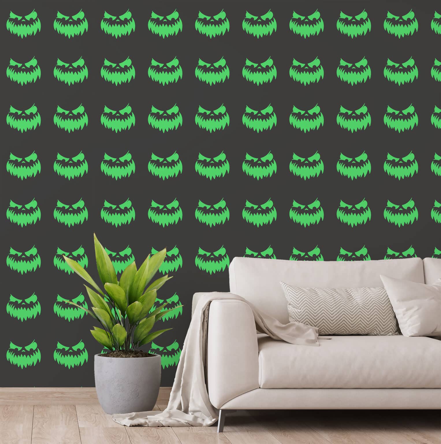 Scary Halloween wallpaper - Peel and Stick or Non-Pasted