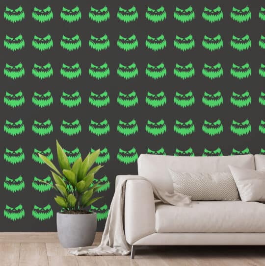 neon green and black aesthetic unpasted wallpaper