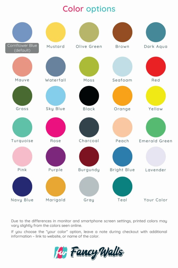 Custom color choices for Girly wallpaper for walls