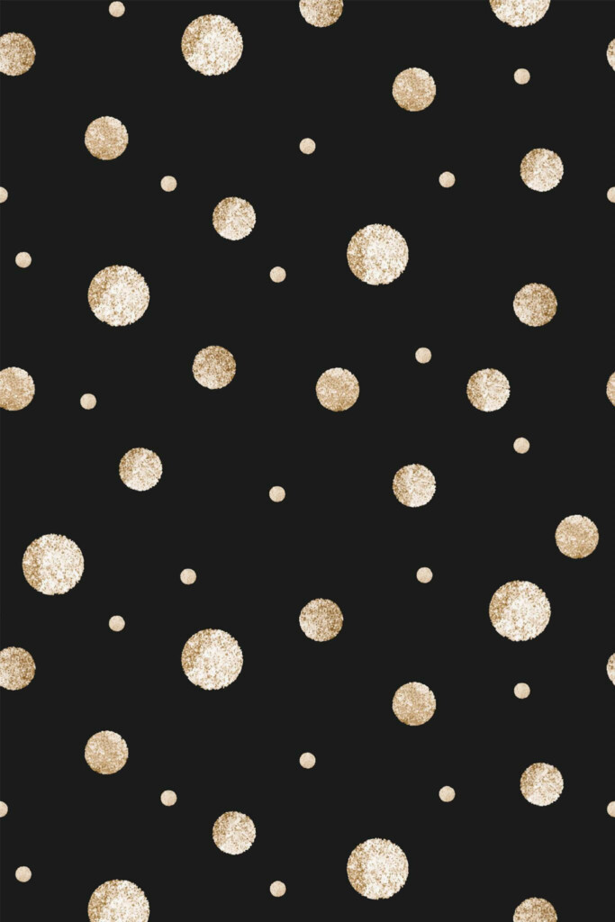 Pattern repeat of Glitter dots removable wallpaper design