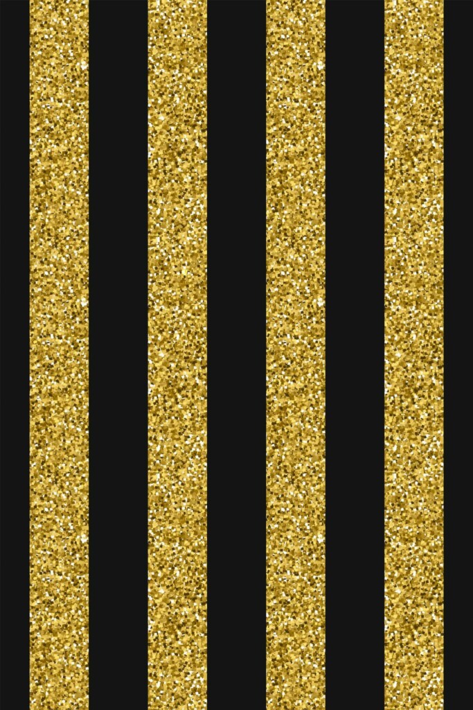 Pattern repeat of Glitter striped removable wallpaper design