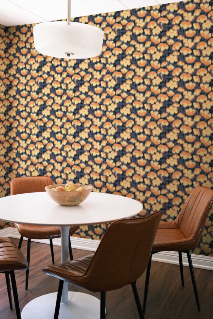 Fancy Walls Blurry Yellow Floral Glow removable wallpaper