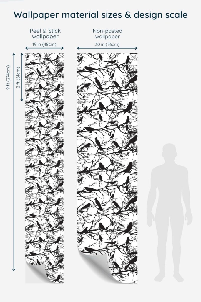 Fancy Walls gothic raven removable wallpaper for accent walls