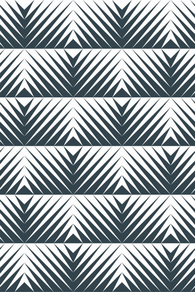 Pattern repeat of Graphite Geometry removable wallpaper design