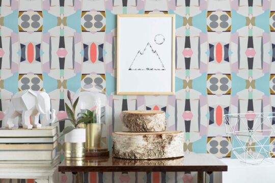 Abstract geometric shapes peel and stick wallpaper