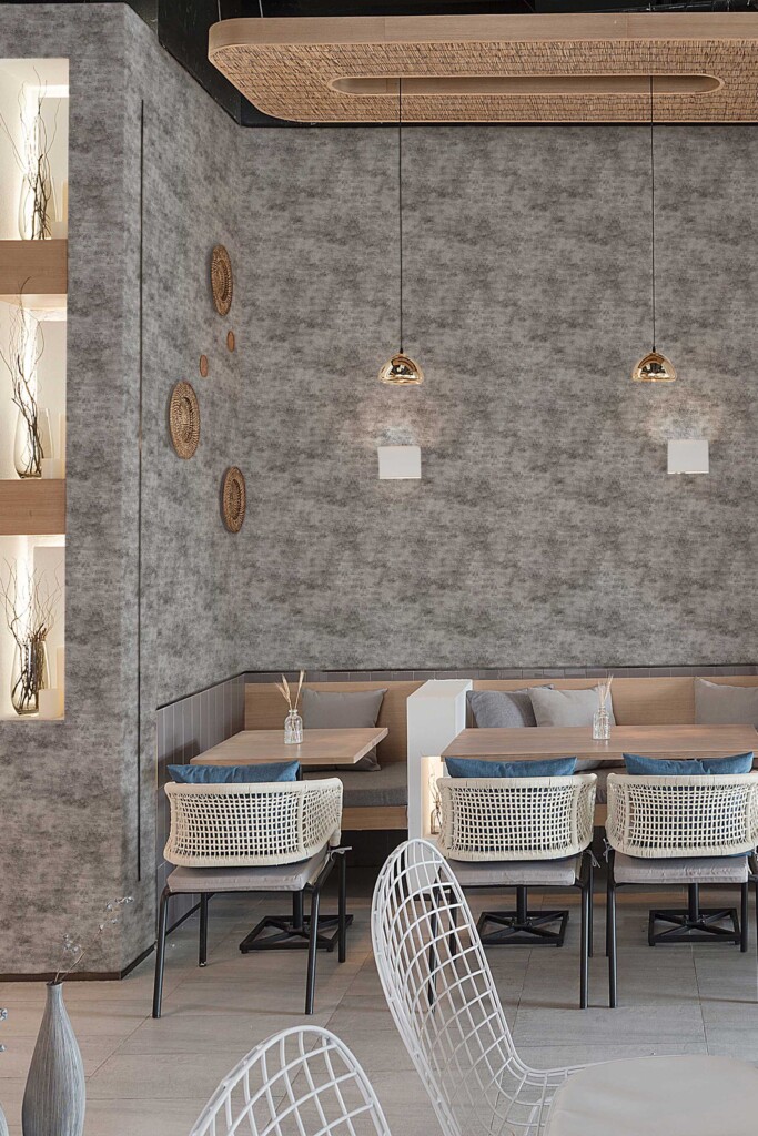 Self-Adhesive Wallpaper with Gray Concrete Look by Fancy Walls.