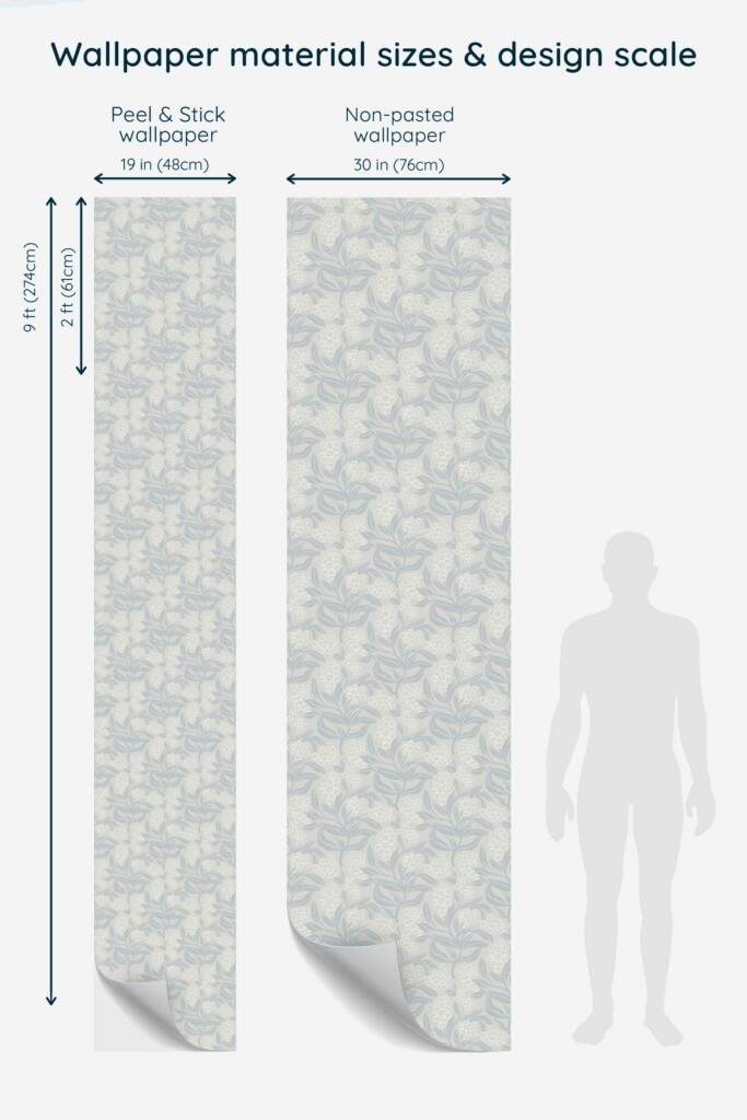 Fancy Walls Gray Floral removable wallpaper