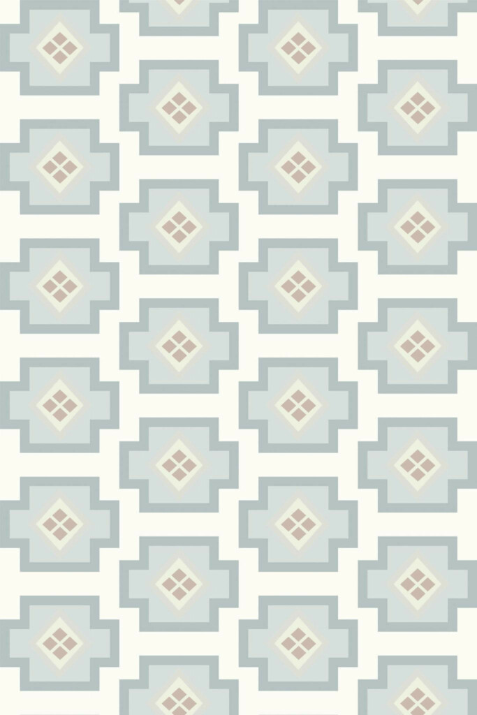 Pattern repeat of Gray Geometric Aesthetic removable wallpaper design