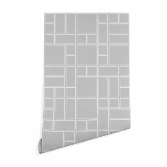 Gray tile peel and stick removable wallpaper