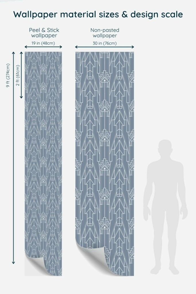 Fancy Walls Gray Geometric traditional wallpaper