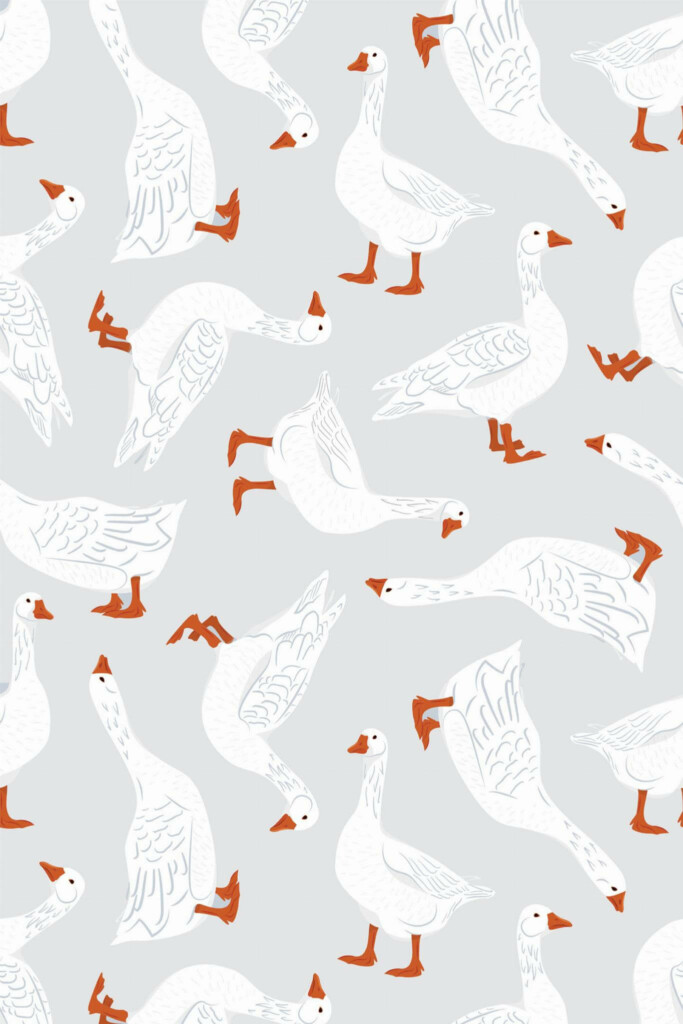 Pattern repeat of Gray Goose removable wallpaper design