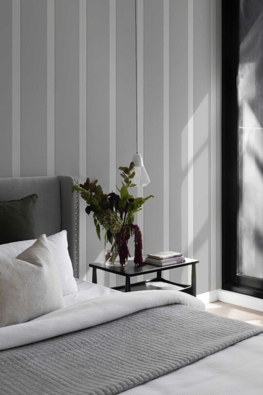 Gray Groove striped pattern by Fancy Walls