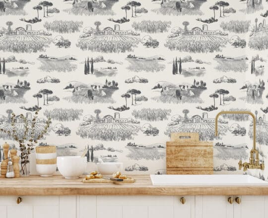 toile peel and stick wallpaper