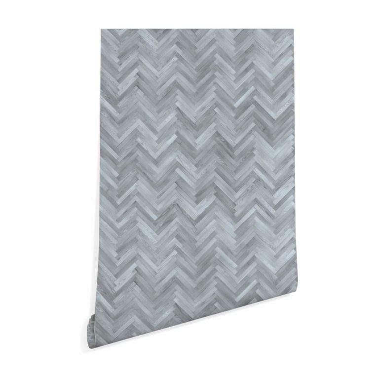 Gray herringbone pattern wallpaper - Peel and Stick Removable | Fancy Walls