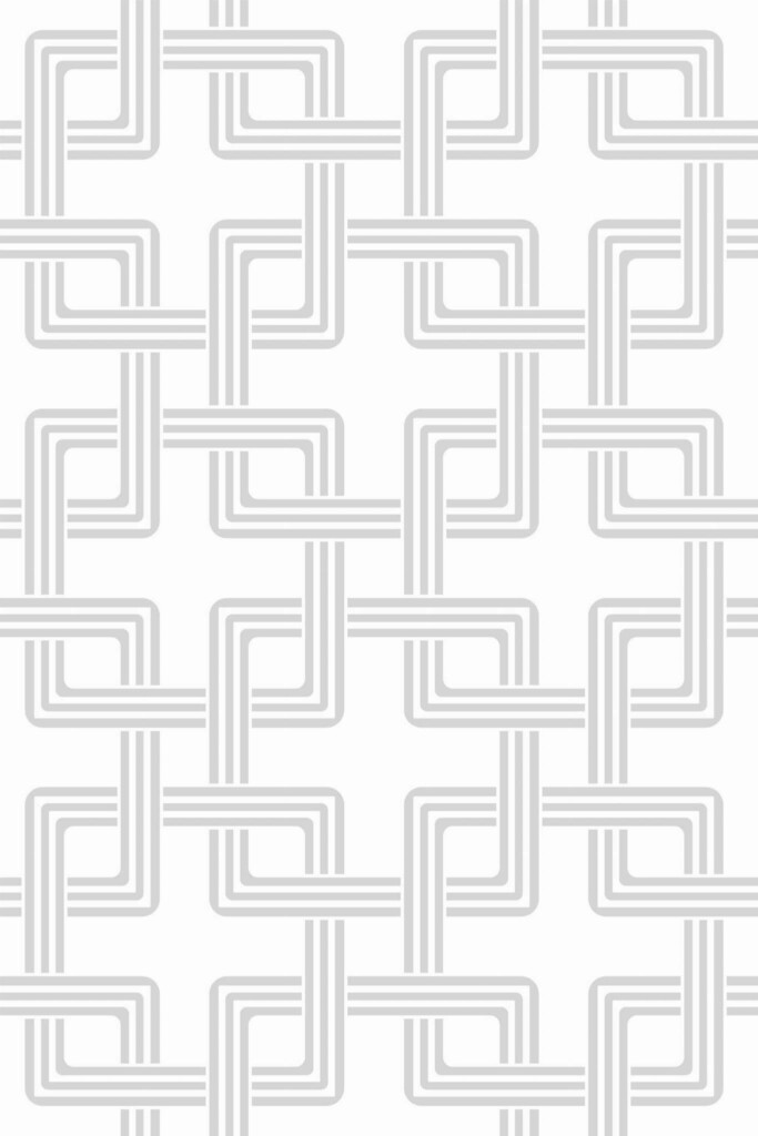Pattern repeat of Gray overlapping squares removable wallpaper design