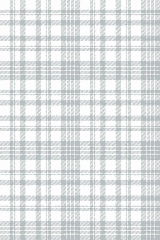 Pattern repeat of Gray plaid removable wallpaper design