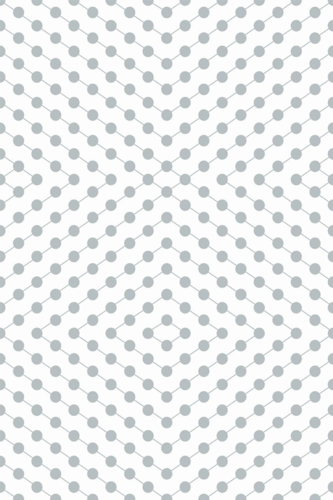 Pattern repeat of Gray polka dot removable wallpaper design