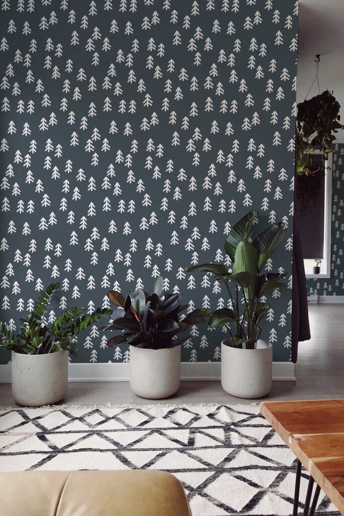 Fancy Walls Gray Simple Pines self-adhesive wallpaper