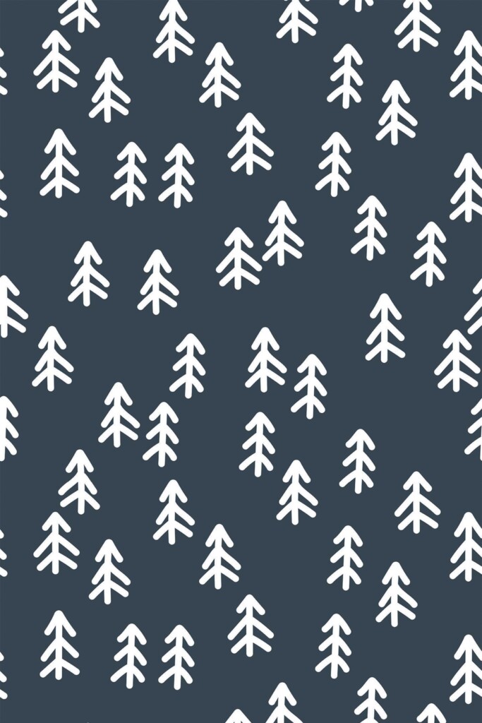 Gray Simple Pines unpasted wallpaper by Fancy Walls