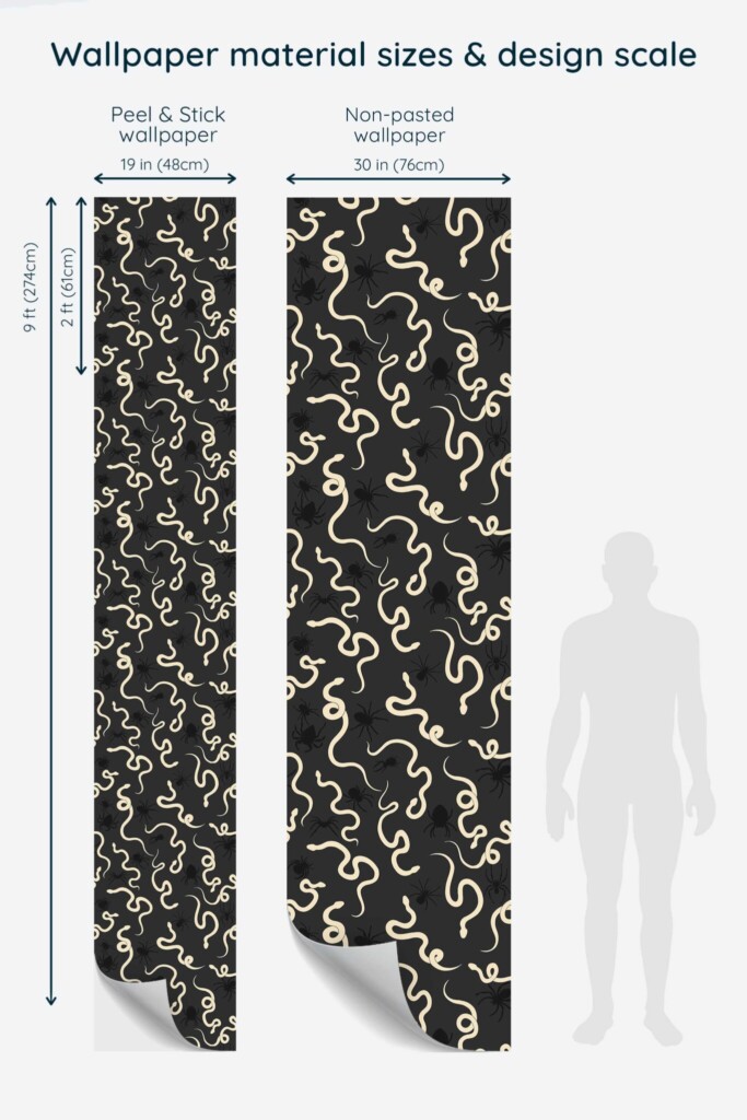 Fancy Walls gray skull gothic wallpaper for walls in accent wall decor
